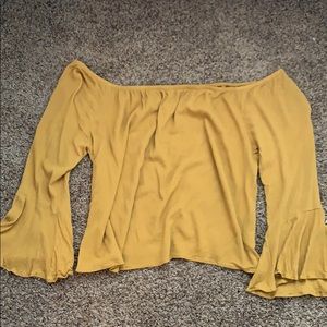 Off the shoulder cropped top